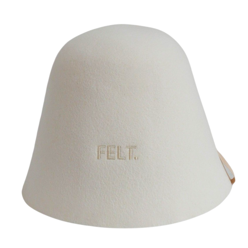 The Classic: traditional bell-shaped merino wool sauna hat by FELT.